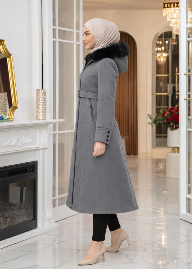 1397 ترانشكوت ميدي جو كبيشون  - رمادي