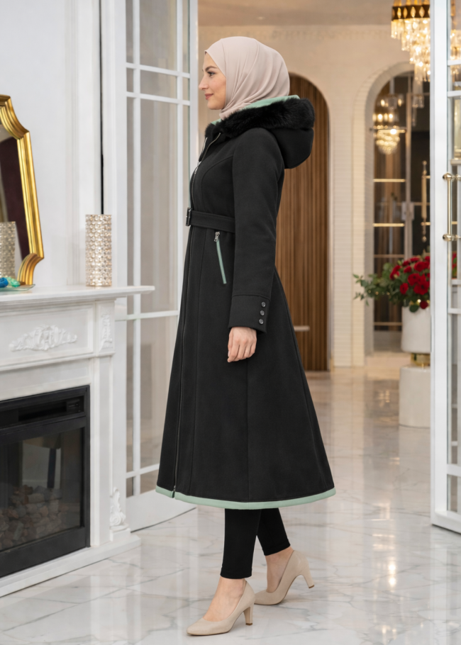 1397 ترانشكوت ميدي جو كبيشون  - اسود