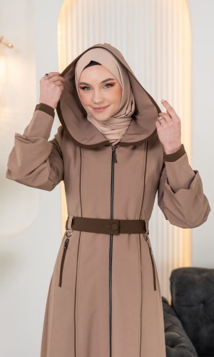 ترانشكوت براشوات مبطن بطانة ساتان 1241 - بيج