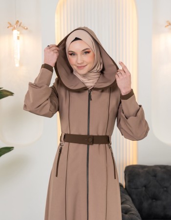 ترانشكوت براشوات مبطن بطانة ساتان 1241 - بيج