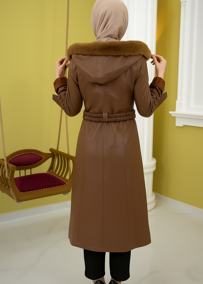 ترانشكوت جلد مبطن 1379 - عسلي