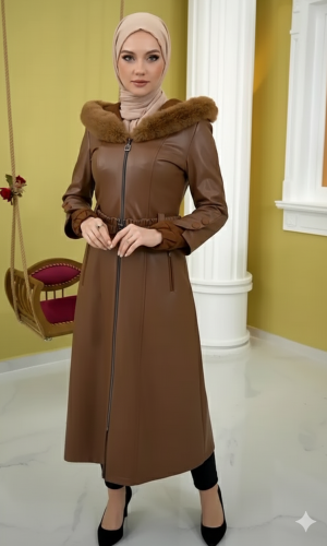 ترانشكوت جلد مبطن 1379 - عسلي