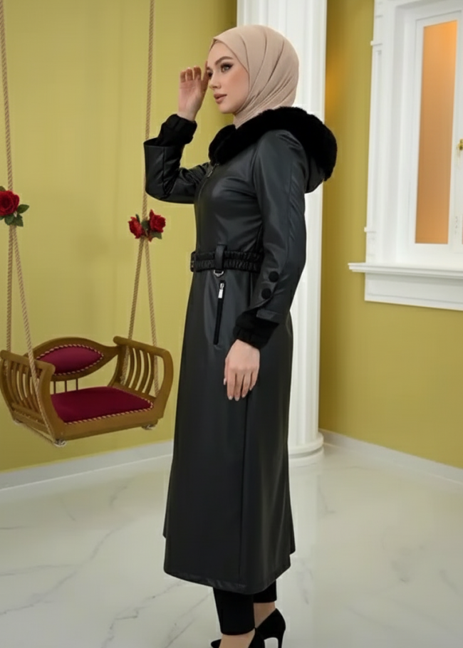 ترانشكوت جلد مبطن 1379 - اسود