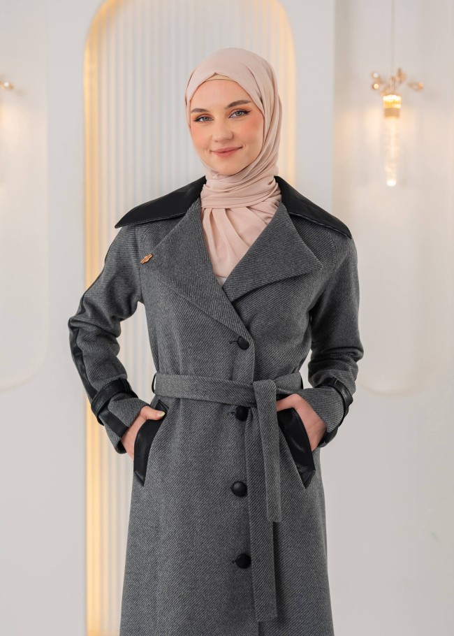 1394 ترانشكوت جوخ وجلد - فضي