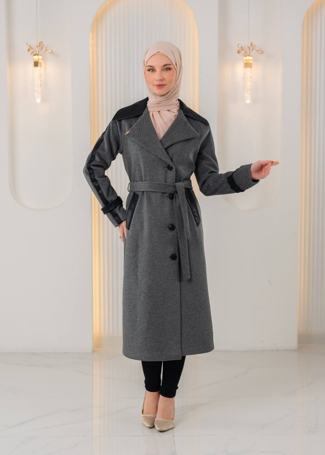 1394 ترانشكوت جوخ وجلد - فضي