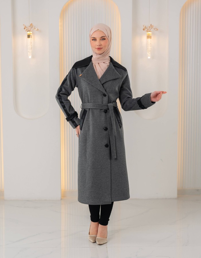 1394 ترانشكوت جوخ وجلد - فضي