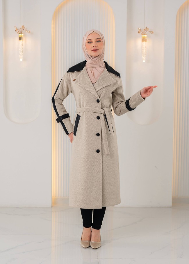 1394 ترانشكوت جوخ وجلد - بيج