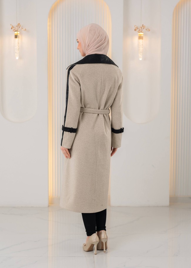 1394 ترانشكوت جوخ وجلد - بيج