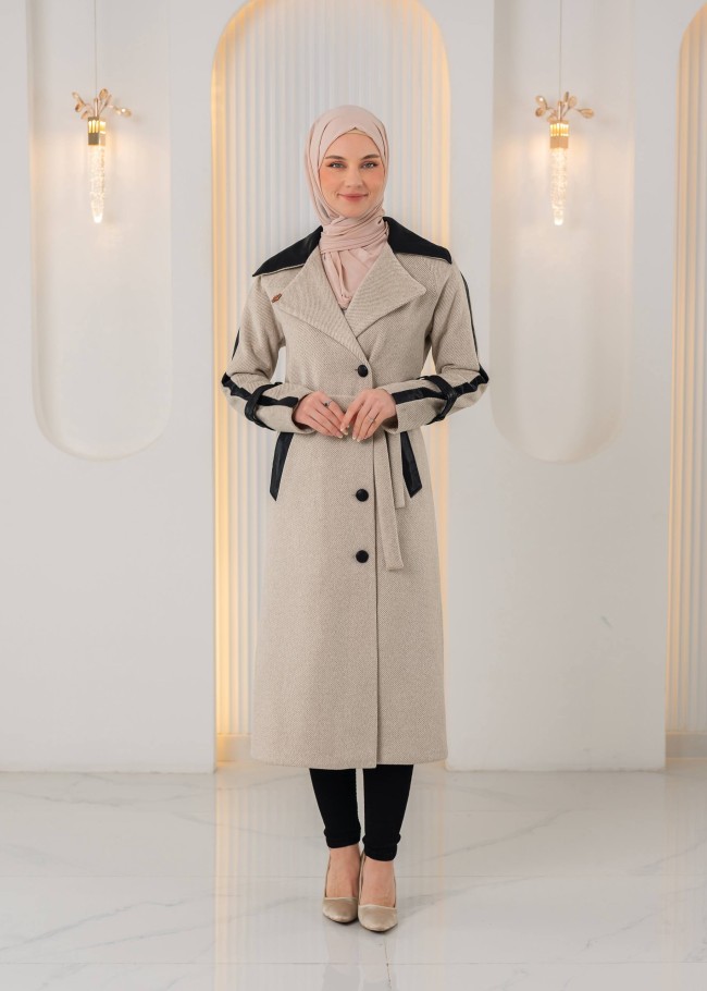 1394 ترانشكوت جوخ وجلد - بيج