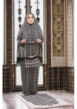 طقم صلاة ساندي مع سجادة مبطنة 701 - بيج