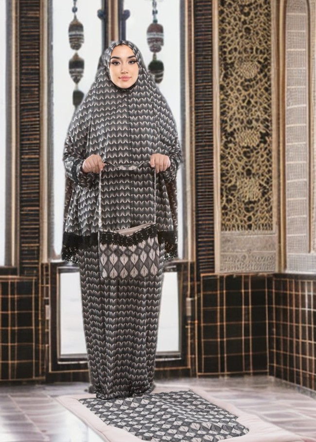 طقم صلاة ساندي مع سجادة مبطنة 701 - بيج