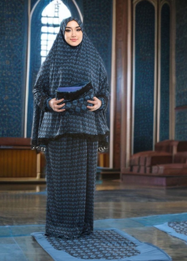 طقم صلاة ساندي مع سجادة مبطنة 701 - تركواز