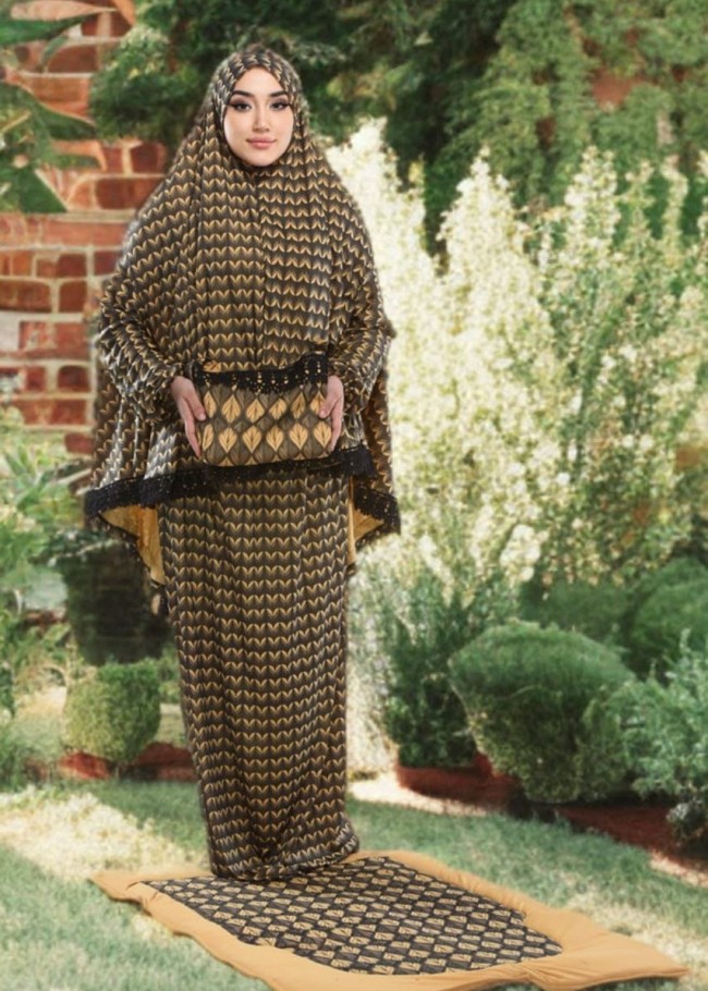 طقم صلاة ساندي مع سجادة مبطنة 701 - اصفر