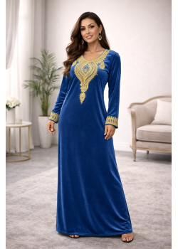 كلابية مخمل مطرزة بلمسة ملكية 300  - جينز