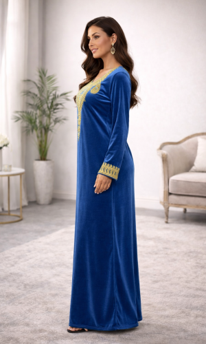 كلابية مخمل مطرزة بلمسة ملكية 300  - جينز