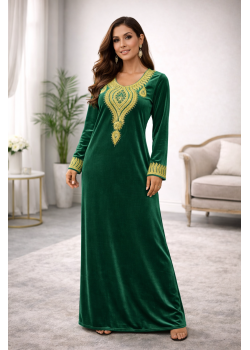 كلابية مخمل مطرزة بلمسة ملكية 300  - اخضر