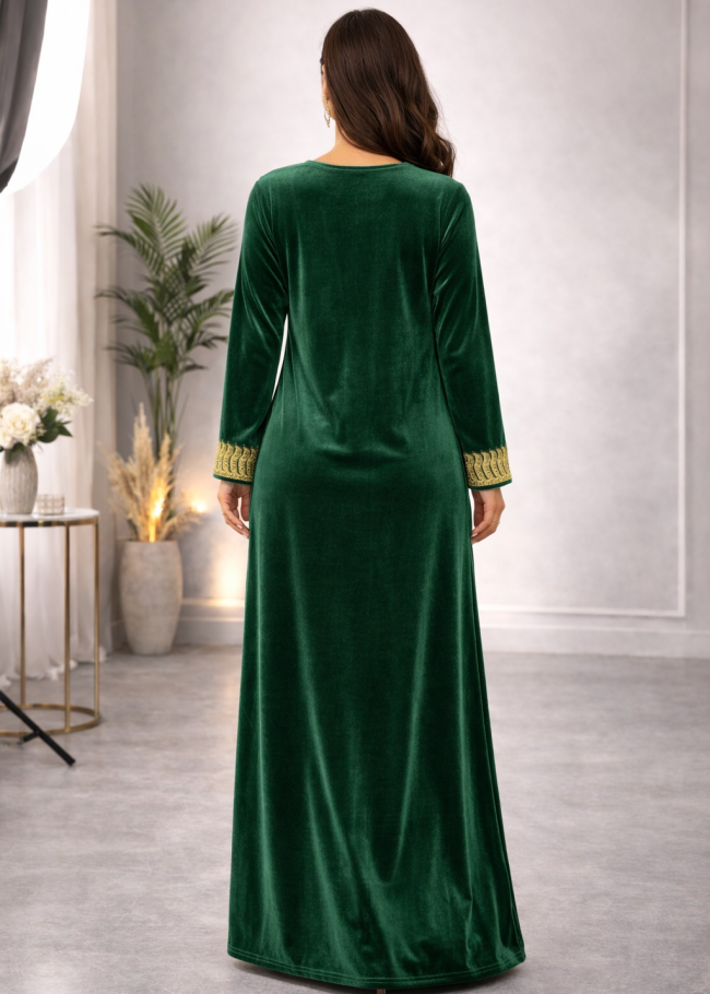 300 كلابية مخمل  - اخضر