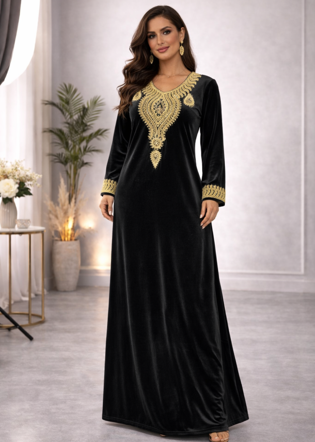 300 كلابية مخمل  - اسود