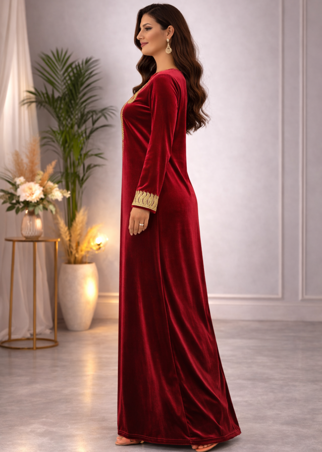 300 كلابية مخمل  - خمري