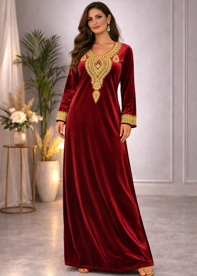 300 كلابية مخمل  - خمري