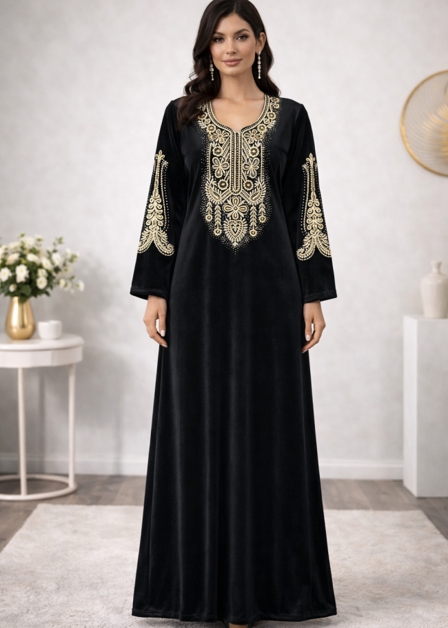 301 كلابية مخمل الماز  - اسود