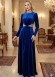 4002 فستان مخمل  - blue