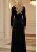 4002 فستان مخمل  - اسود