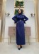 4007 فستان ساتان  - deep blue