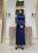4007 فستان ساتان  - deep blue