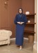 4009 فستان شيفون - deep blue