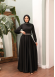 4011 فستان ساتان - اسود