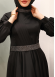 4011 فستان ساتان - اسود