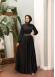 4011 فستان ساتان - اسود