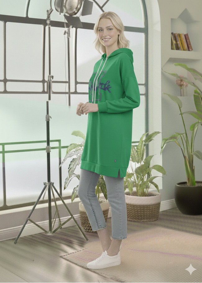 101 تونيك كبيشون طويل - اخضر