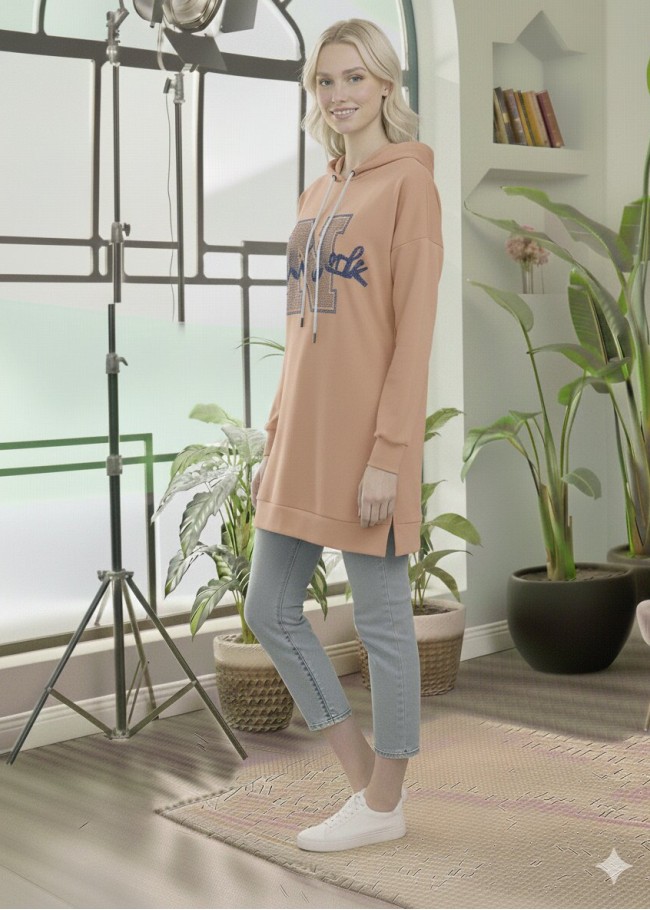 101 تونيك كبيشون طويل - بيج