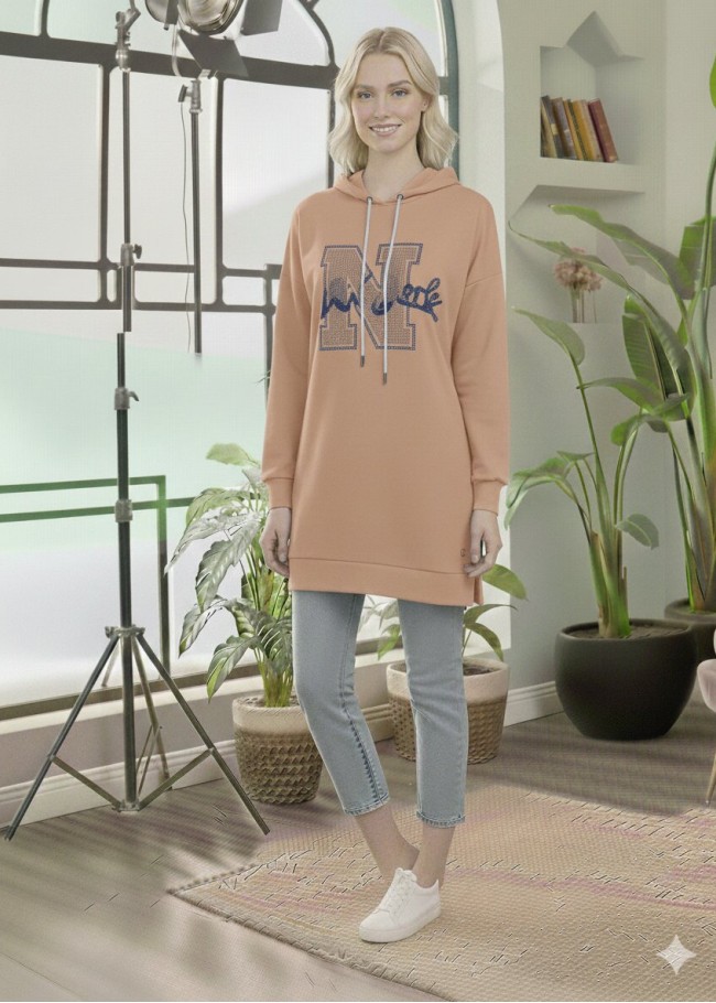 101 تونيك كبيشون طويل - بيج