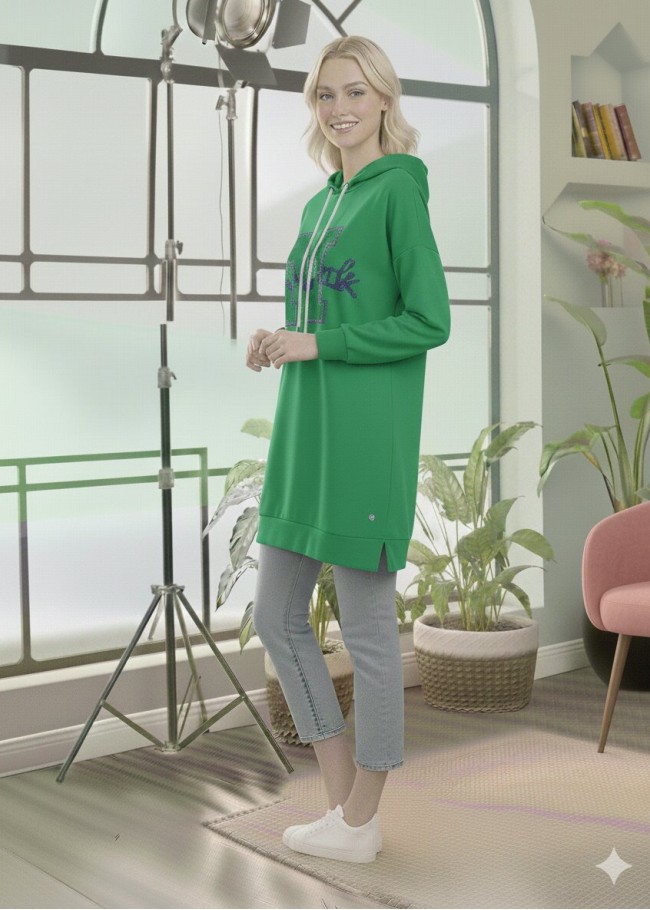 101 تونيك كبيشون طويل - اخضر