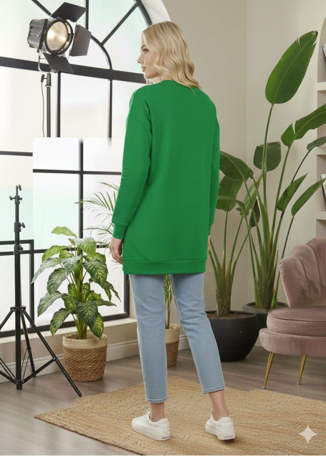 103 تونيك كتابة ع الصدر - green