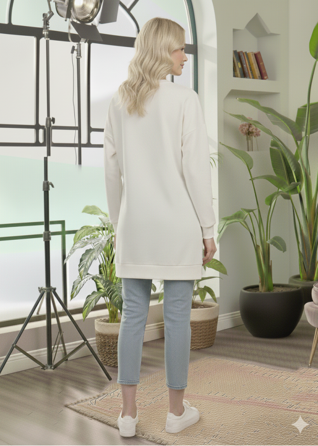 104 تونيك قلبين و girl - white