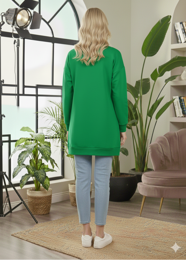 105 تونيك 5 قلوب  - اخضر