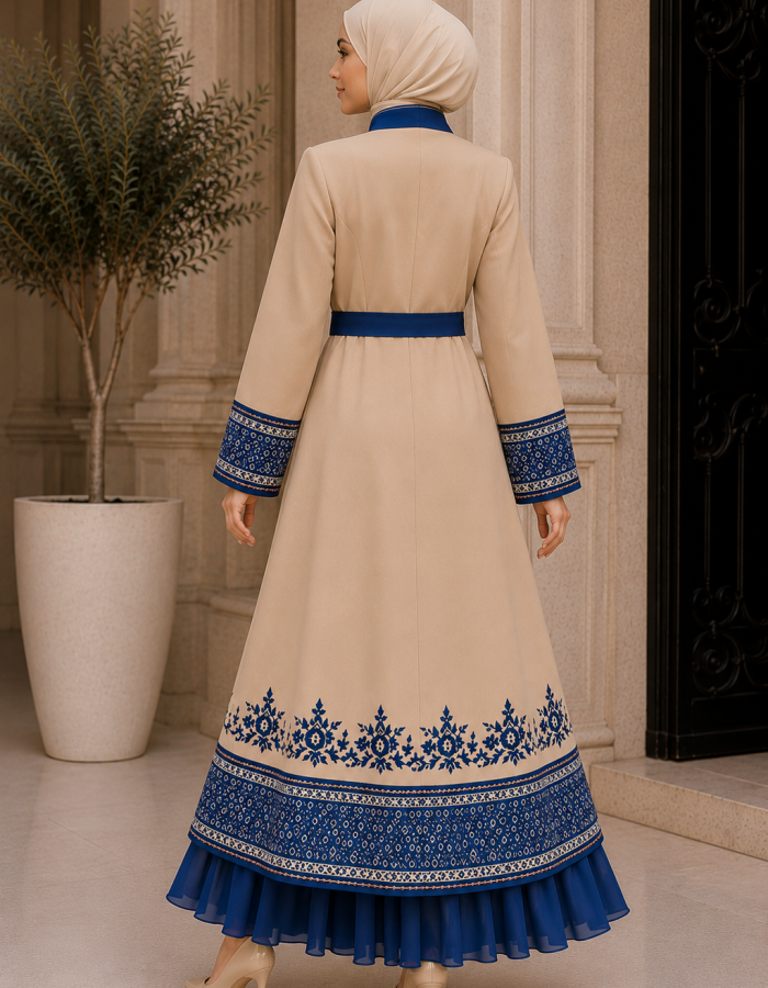 قفطان كريب 4127  - Babyblau