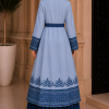 قفطان كريب 4127  - Blau