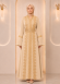 4131  قفطان قطعتين تاج - Beige