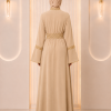 4131  قفطان قطعتين تاج - Beige