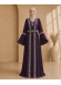 4142  قفطان شيفون ألماس - Aubergine