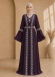4142  قفطان شيفون ألماس - Aubergine