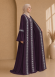 4142  قفطان شيفون ألماس - Aubergine