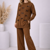 4200 طقم تريكو بكلة - brown