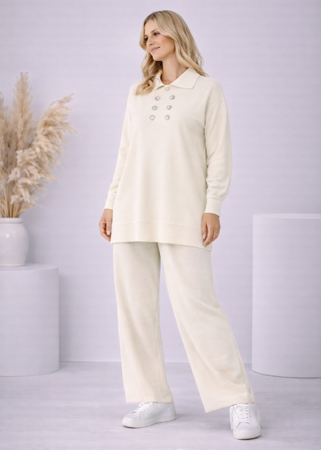 4206 طقم تريكو 6 ازرار  - سكري