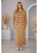Elegant Women's Two-Piece Striped Knit Dress Set 4210  - ivory